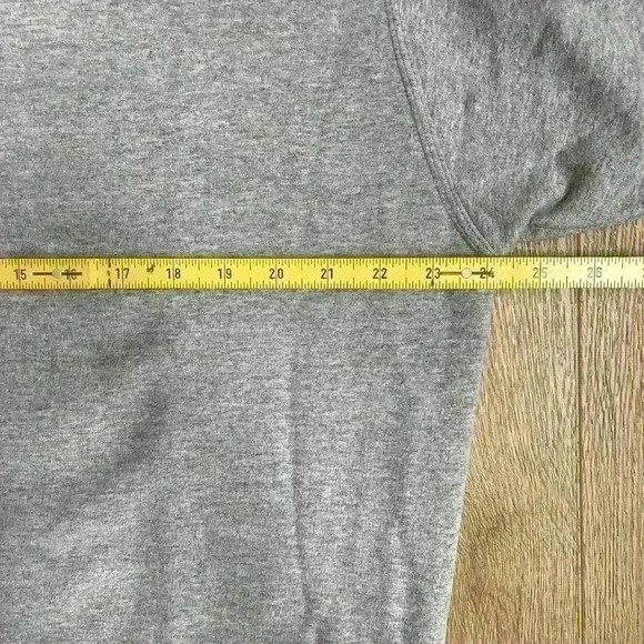 Champion Mens Crewneck Long Sleeve Sweatshirt Gray Classic Front Script Large - Picture 6 of 9